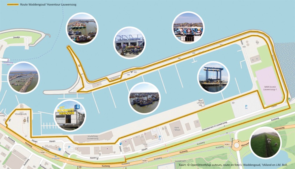Visserij wandelroute 'Haventour Lauwersoog